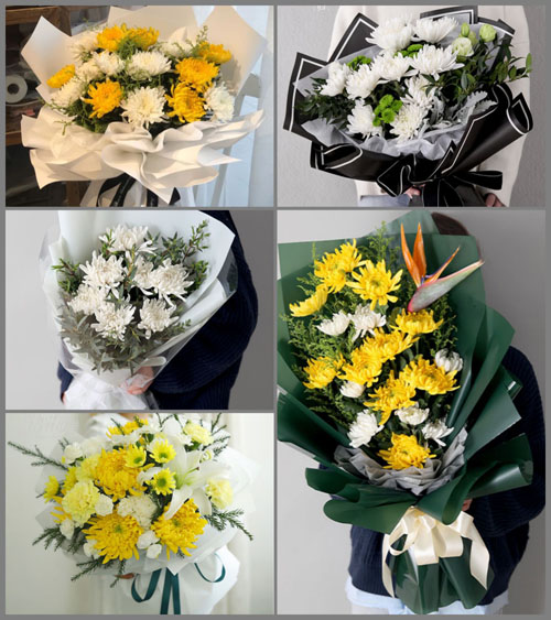浙江省温州瑞安市马屿镇大坟脚村白事花束代送